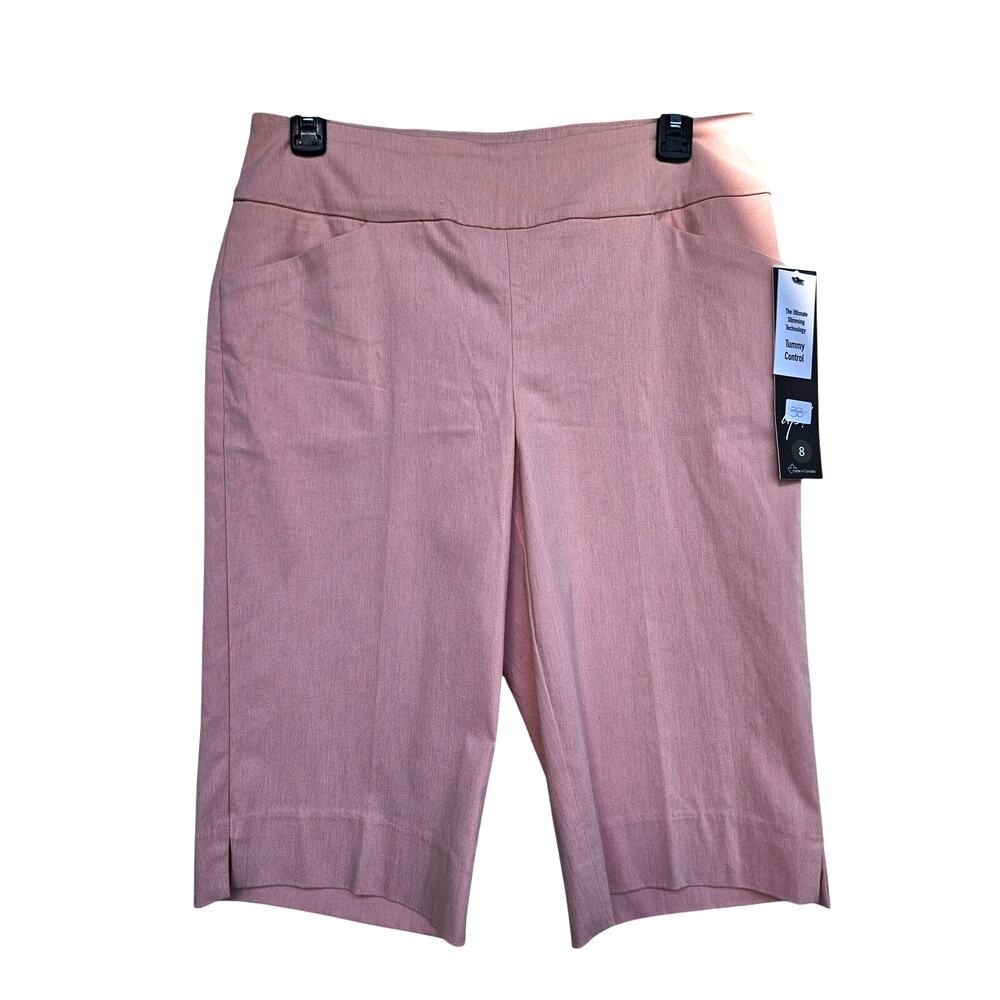 NWT Up! Canada Pink 8 Pedal Pushers Tummy Control MSRP $88 Stretch B-37